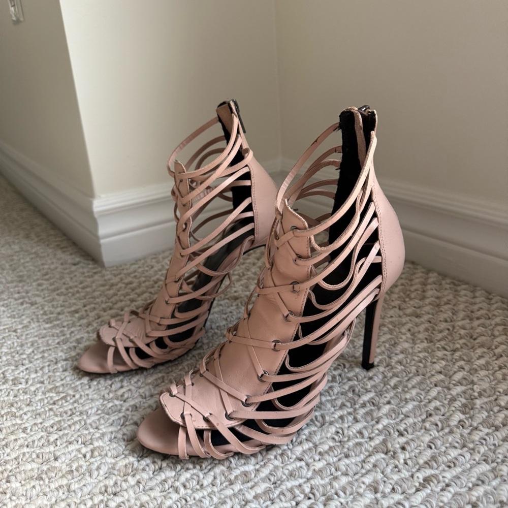 Zara Blush Strappy Heels